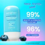 Dot & Key Blueberry Hydrate Barrier Repair Sunscreen In-Vivo Tested SPF 50+ PA++++ | With Ceramides & Hyaluronic, Hydrates & Protects Skin | Repairs Damaged Skin, Lightweight, Non-Sticky, Non-Greasy | 80g - Image 2