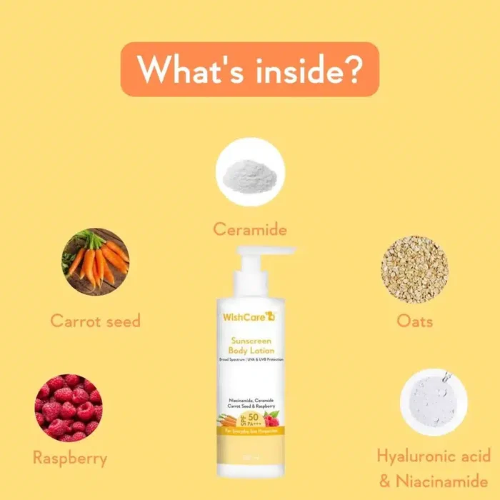 WishCare SPF 50 Sunscreen Body Lotion - Image 2