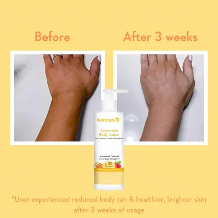 WishCare SPF 50 Sunscreen Body Lotion - Image 5