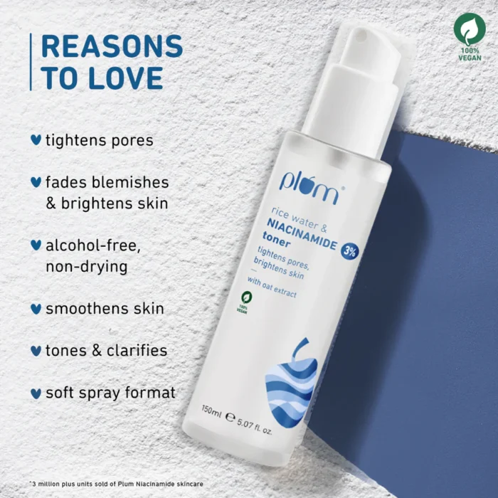 3% Niacinamide Face Toner with Rice Water - Image 6