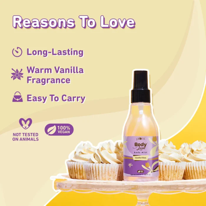 Vanilla Vibes Body Mist by Plum BodyLovin'-150ml - Image 5