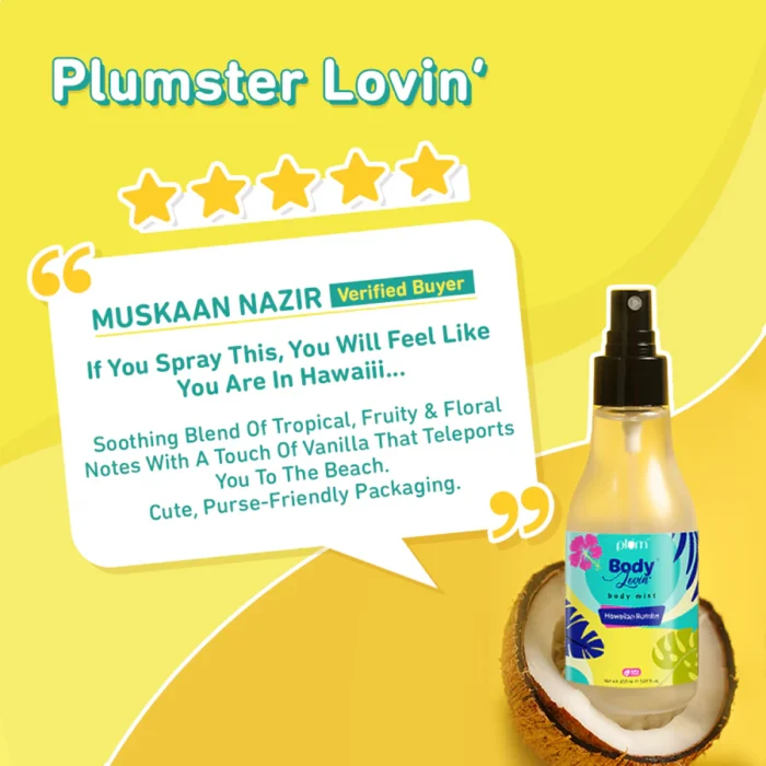 Hawaiian Rumba Body Mist by Plum BodyLovin'-150ml - Image 5