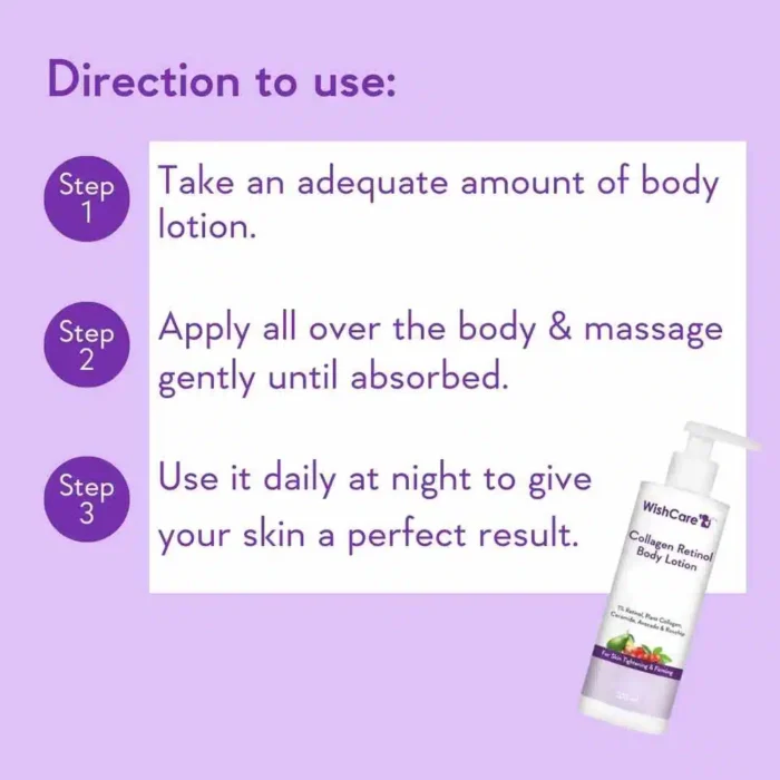 WishCare Collagen 1% Retinol Body Lotion - Image 6