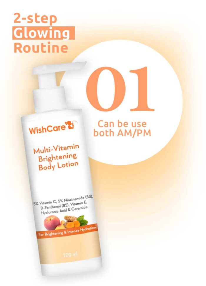 2 pc WishCare Multi Vitamin Brightening Body Lotion(2x 200ml) Expiry :09/26❗ - Image 2