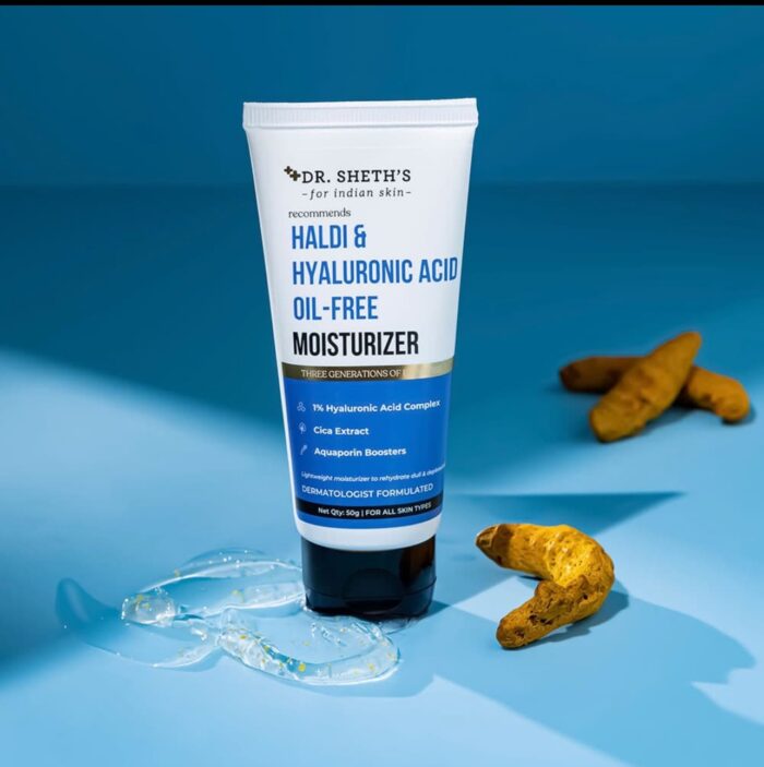 img_0177 Dr Sheth's Haldi & Hyaluronic Acid Oil Free Moisturizer - 50g - Image 1