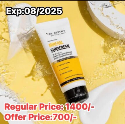 Dr sheth's Waterproof Mineral Sunscreen 50g
🚫🚫expiry:08/2025🚫🚫