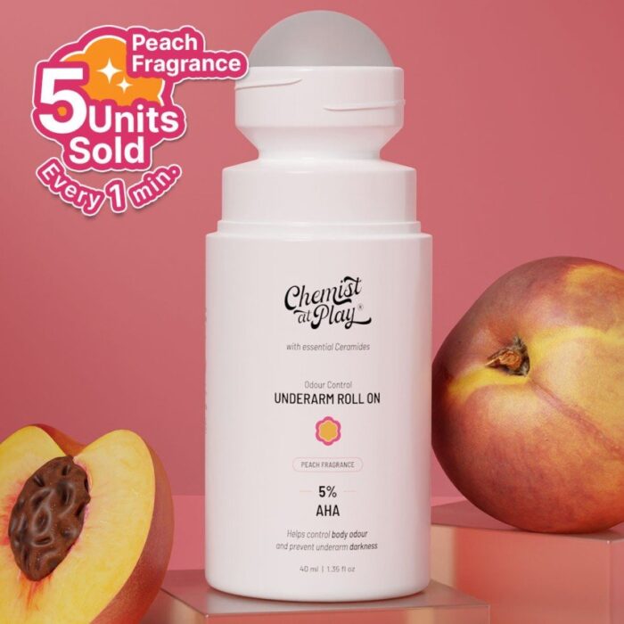 2024/12/1000024336.jpg Chemist at Play UnderArm Roll-On | Peach Fragrance - Image 1