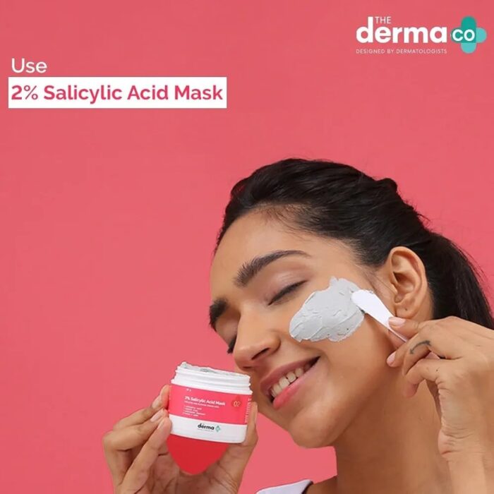 The Derma Co 2% Salicylic Acid Clay Face Mask for Men and Women for Acne & Blemish Prone Skin - 50 g - Image 6