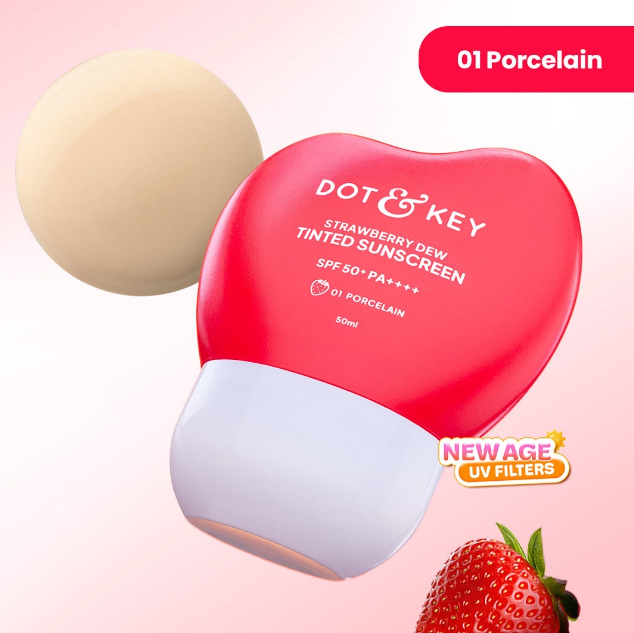 Dot & Key Strawberry Dew Tinted Sunscreen SPF 50+ Pa++++ - | 50ml