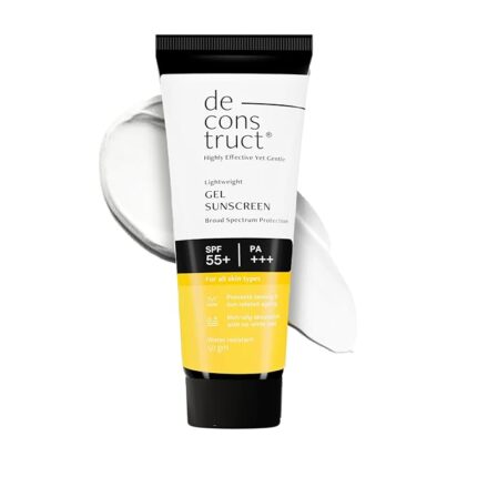 Deconstruct Gel Sunscreen for Oily Skin - SPF 55+ and PA+++ | Water Resistant Sunscreen 50g