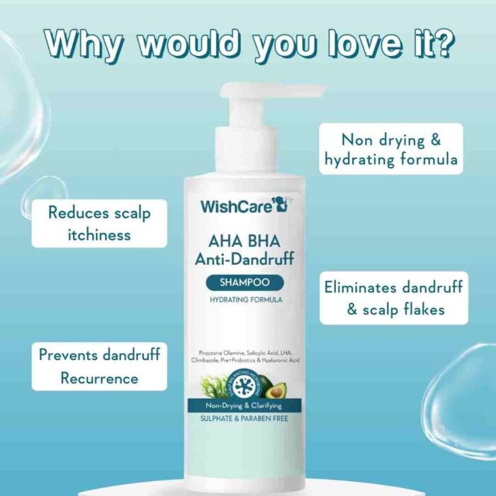Wishcare AHA BHA Anti-Dandruff Shampoo-250ml - Image 3