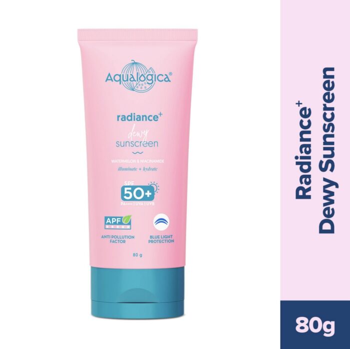 Aqualogica Radiance+ Dewy Sunscreen Gel | SPF 50+ PA+++ | | 80 g - Image 5