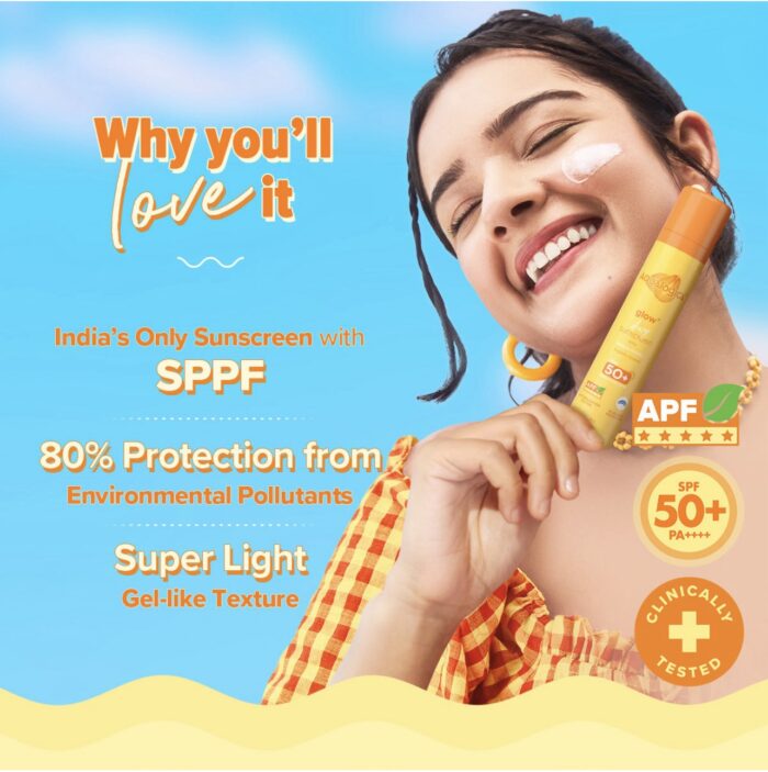 Aqualogica All Glow+ Dewy Sunscreen Gel With Papaya & Vitamin C-Spf 50+ Pa++++|-50 G - Image 4