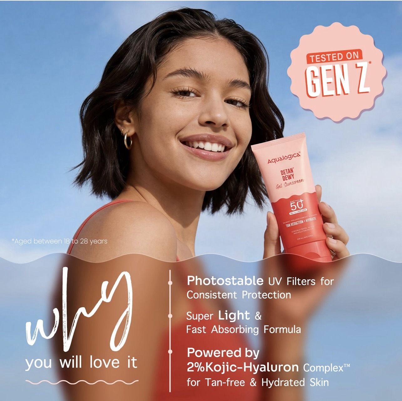 Aqualogica Detan+ Dewy Sunscreen SPF 50+ PA++++with Cherry Tomato & Hyaluronic Acid-80 g - Image 5