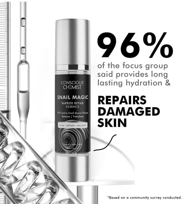 Conscious Chemist Snail Mucin Serum | 50ml | Barrier Repair Essence for Face- Snail Magic - Image 7