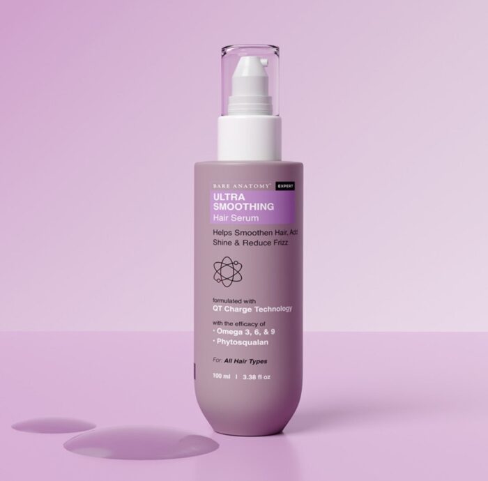 img_5197 Bare Anatomy Ultra Smoothing Hair Serum For Dry & Frizzy Hair | Restores Smoothness & Texture | | 100ml - Image 1