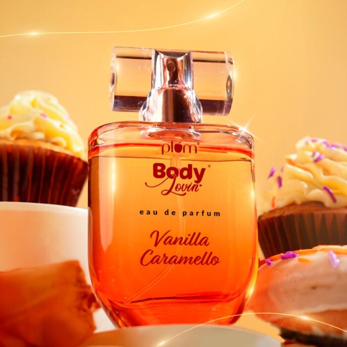 Plum BodyLovin' Vanilla Caramello | Long-Lasting Gourmet Fragrance |  | Vanilla, Caramel & Pistachio Notes. - Image 1