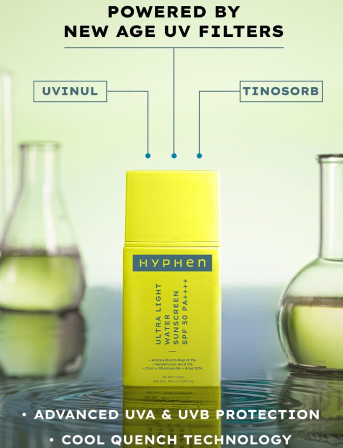 Hyphen All Skin 1% Hyaluronic Ultra Light Water Sunscreen Spf 50 Pa ++++||No White Cast||50Ml - Image 3