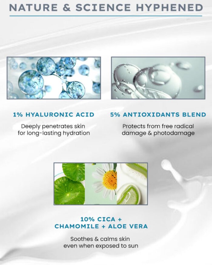 Hyphen All Skin 1% Hyaluronic Ultra Light Water Sunscreen Spf 50 Pa ++++||No White Cast||50Ml - Image 7