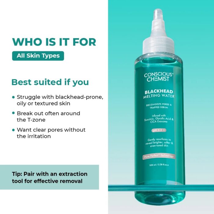 Conscious Chemist® Blackhead Melting Water | 100ml | - Image 5