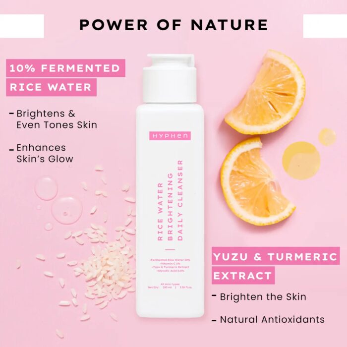 Hyphen 10% Rice Water Brightening Face Wash | Daily Face Cleanser - 100 ml - Image 2