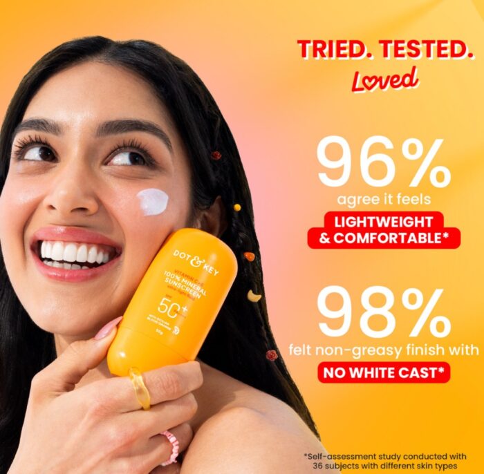 Dot & Key Vitamin C + E 100% Mineral Sunscreen In-Vivo Tested SPF 50+ PA++++ | | 50gm - Image 5