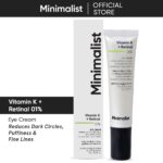 Vitamin K + Retinal 01% Eye Cream for Dark Circles, Puffiness & Fine Lines
A lightweight under-eye cream swiftly combats dark circles, puffiness, and fine lines with a quick-absorbing, non-tacky formula. - Image 2