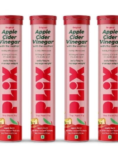 PLIX - The Plant Fix - Apple Cider Vinegar 60 tablets (Combo of 4 bottles)