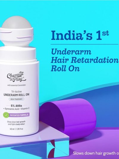 Chemist at play Tri-Active Underarm Roll On for Hair Growth Reduction 40 ml