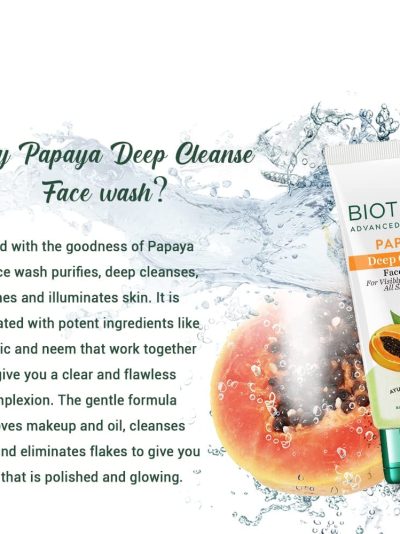 Biotique Papaya Deep Cleanse Facewash -150ml
