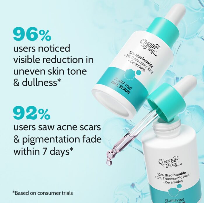 Chemist At Play's Clarifying Serum | 10% Niacinamide | Treats Hyperpigmentation, Minimizes Pores & Improves Skin Texture | 30ml - Image 4