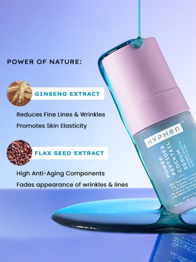 Hyphen 10% Power Peptide & 2% Copper Peptide Serum| Advanced Anti-Aging Formula | Reduces Fine Lines & Wrinkles | Glowing Skin | Face Serum For Men & Women | All Skin Types - 30ml