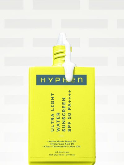 Hyphen All Skin 1% Hyaluronic Ultra Light Water Sunscreen Spf 50 Pa ++++||No White Cast||50Ml