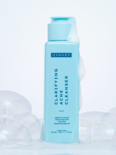 Hyphen Clarifying Acne Face Wash for Women and Men | Cleanser For Acne Prone Skin with Salicylic Acid 2%, Zinc PCA, Witch Hazel 10% | Oil Control Pore Cleasning | Antibacterial & Non-Drying - 100ml