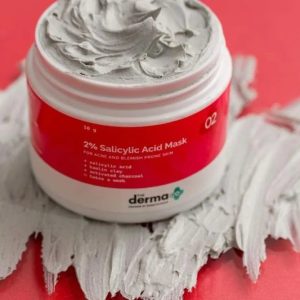 The Derma Co 2% Salicylic Acid Clay Face Mask for Men and Women for Acne & Blemish Prone Skin - 50 g