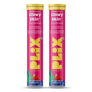PLIX - THE PLANT FIX Glutathione Tablets (Strawberry)15 Collagen Supplements Per bottle (2 bottle- 30 tablets) 1 month pack