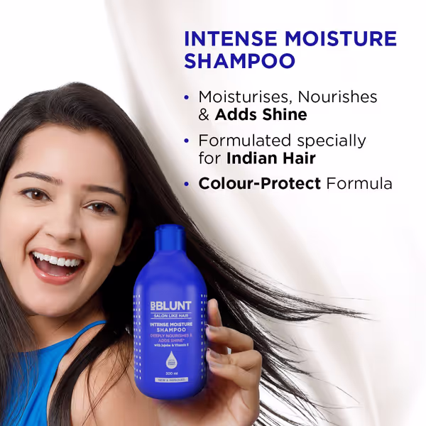 Bblunt Intense Moisture Shampoo with Jojoba and Vitamin E - 300 ml - Image 2