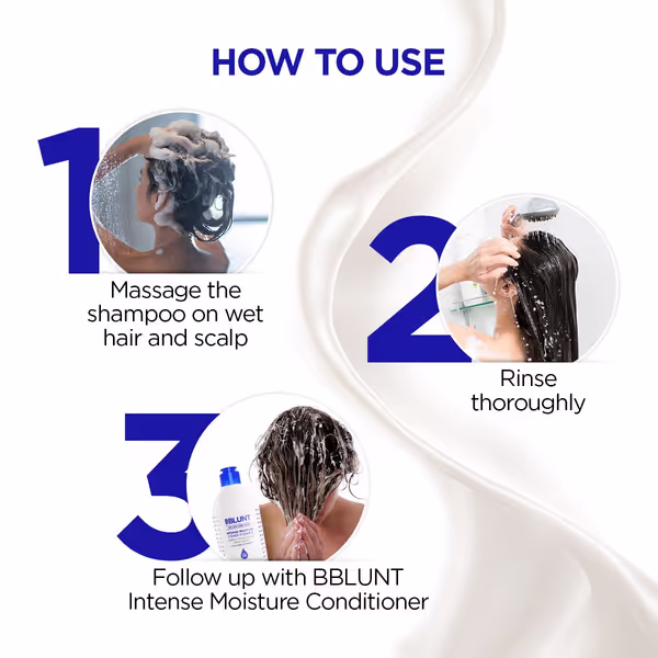 Bblunt Intense Moisture Shampoo with Jojoba and Vitamin E - 300 ml - Image 3