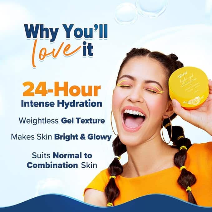 Aqualogica Glow+ Hydra Gel Moisturizer with Vitamin C for Glowing Skin (200 g) - Image 3