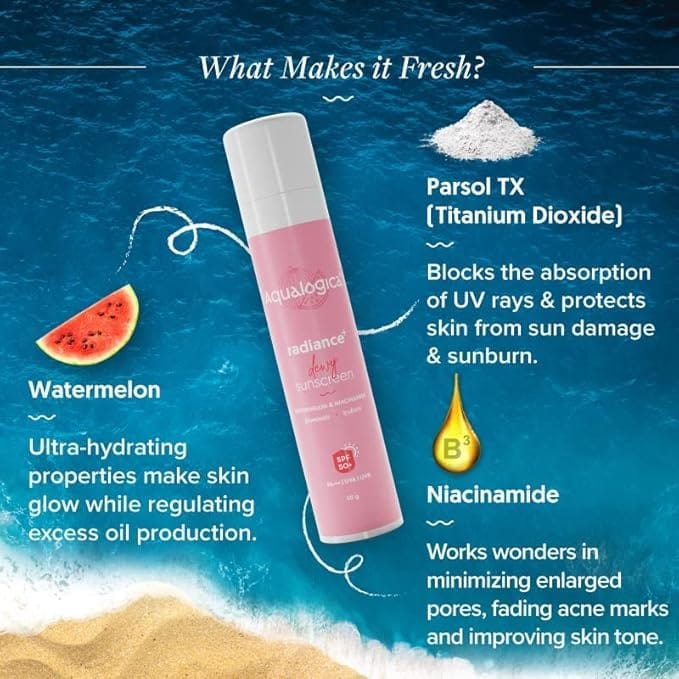 AAqualogica Dewy Sunscreen SPF 50 With Watermelon-50ml - Image 3