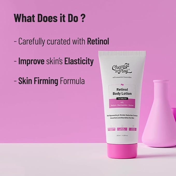 Chemist at Play Anti-Aging Body Lotion | Retinol | Nourshes Skin 200ml - Image 3