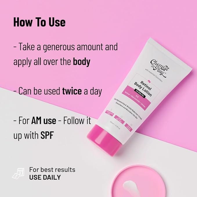 Chemist at Play Anti-Aging Body Lotion | Retinol | Nourshes Skin 200ml - Image 2