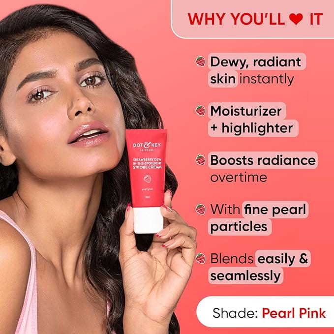 DOT & KEY Strawberry Dew Strobe Cream For Face Skin Radiance Cream- 30g - Image 3