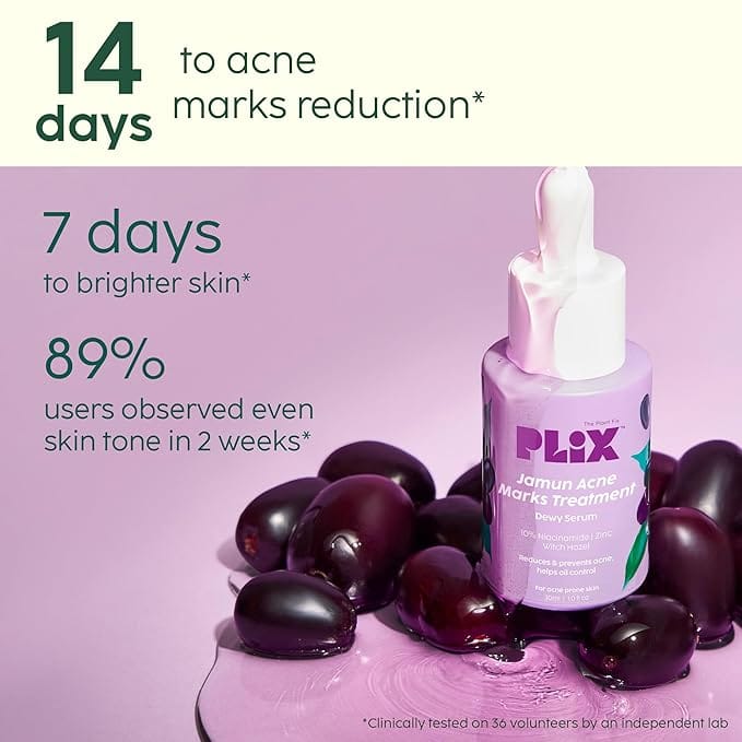 The Plant Fix Plix 10% Niacinamide Face Serum, 30ml (Pack Of 1) For Acne Marks, Blemishes, Oil Control With 1% Zinc & Witch Hazel, Skin Clarifying Jamun Serum For Unisex With Acne-Prone Skin - Image 7