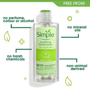 Simple Kind To Skin Soothing Facial Toner 200ml ( UK)