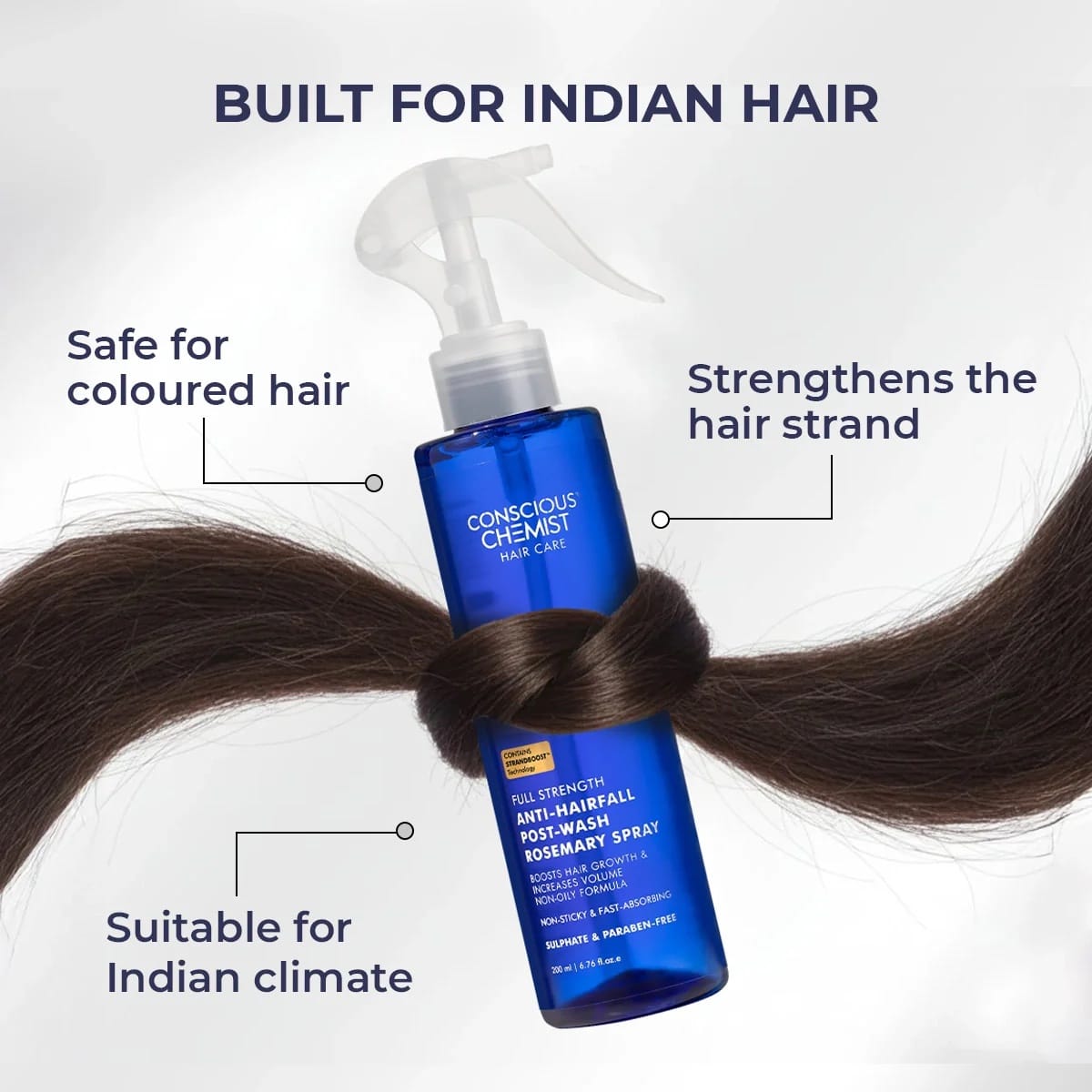 Conscious Chemist® Full Strength Anti-Hairfall Rosemary Spray | | 200ml - Image 4