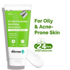 The Derma Co. 5% Nia-Ceramide Mattifying Moisturizer | For Oily to Acne Prone Skin | 5% Niacinamide, 2% Ceramide | 24 hrs.