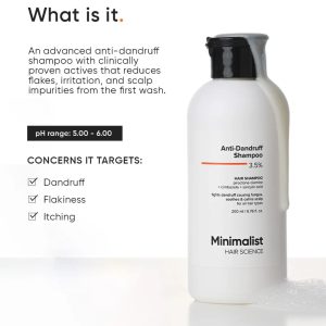 Minimalist Anti-Dandruff Shampoo with Piroctone Olamine & Salicylic Acid  - 200ml