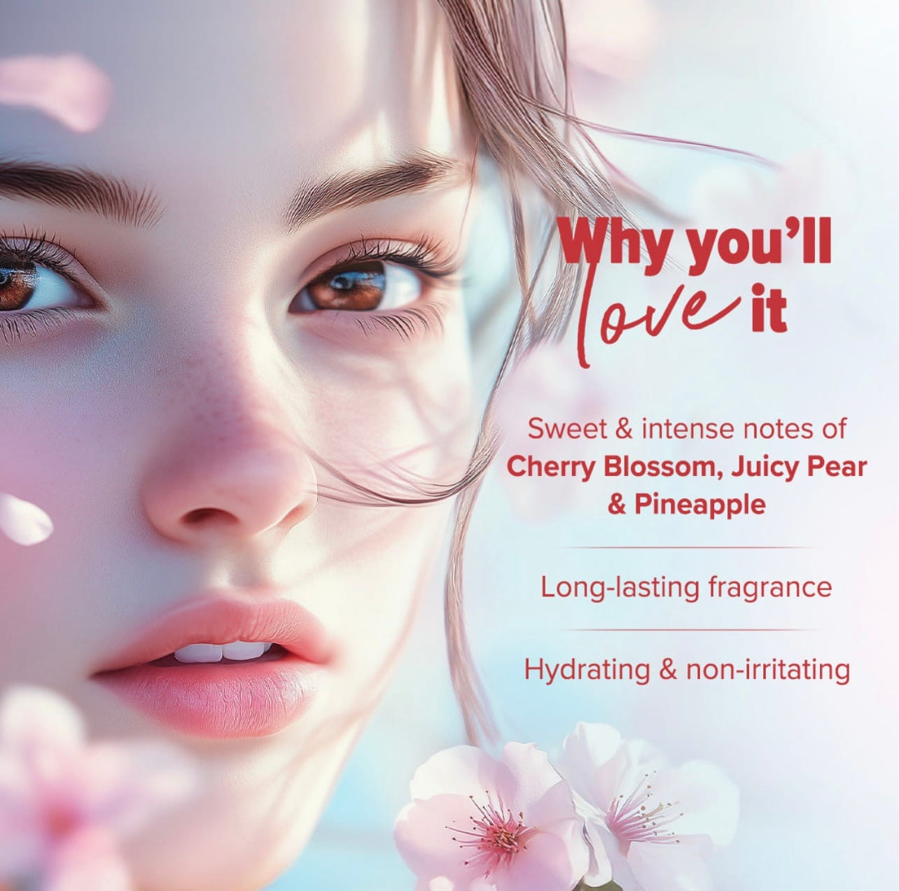 Aqualogica Refresh+ Cherry Blossom Bloom Perfume Body Mist with Zemea and Hyaluronic Acid - 150 ml - Image 2