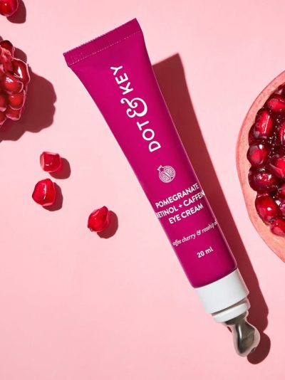 Dot & Key Pomegranate Retinol + Caffeine Eye Cream | Smoothens Fine Line & Wrinkles | Fades Dark Circles | Locks Moisturizer to Prevent Dryness | Improves Skin Elacticity & Firmness | 20ml